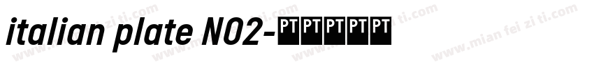 italian plate NO2字体转换